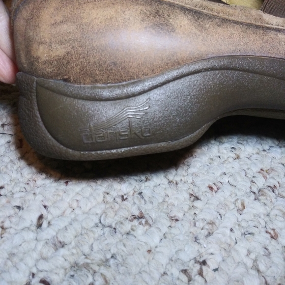 3/$18 Dansko Kim Distressed Brown Leather Shoes - Picture 3 of 9